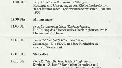 Trennung und Zusammenlegung von Kirchenkreisen in der Ev. Kirche von Westfalen in Geschichte und Gegenwart
